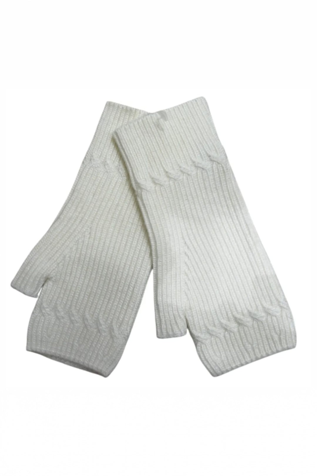 Marnie Wool Blend Sparkly Beanie &amp; Gloves Set White