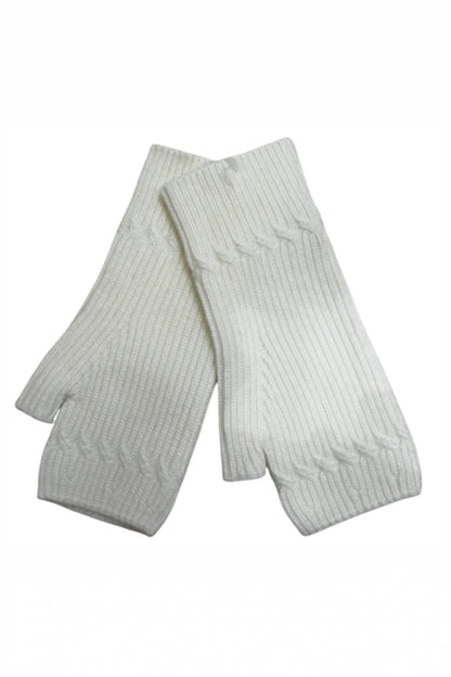 Marnie Wool Blend Sparkly Beanie &amp; Gloves Set White