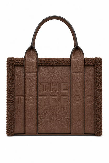 Winter Crush Medium Sherpa Handbag Brown
