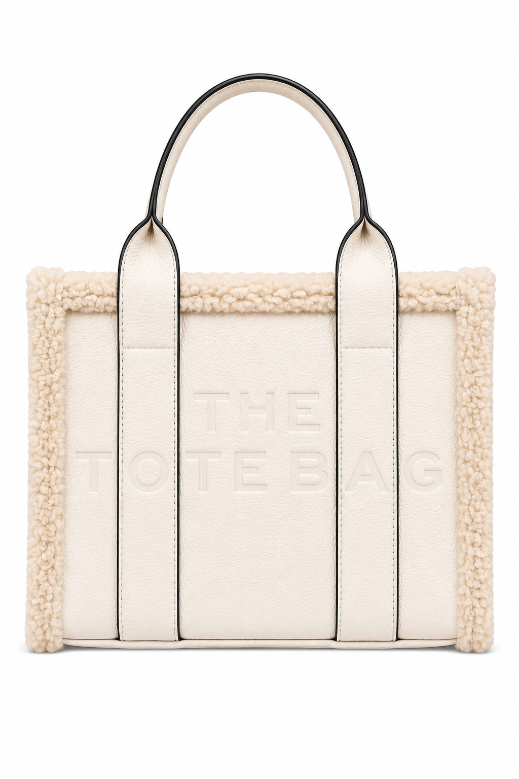 Winter Crush Medium Sherpa Handbag Nude