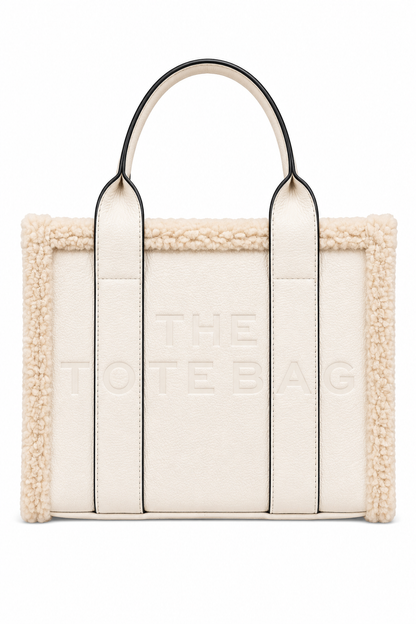 Winter Crush Medium Sherpa Handbag Nude