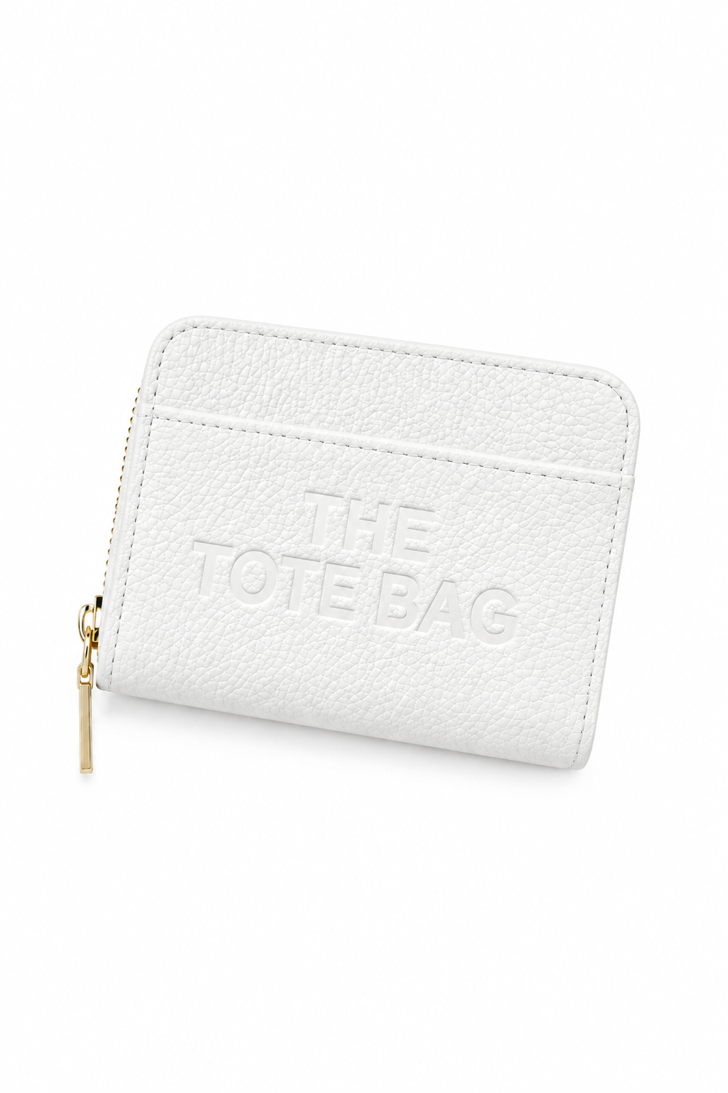 Zip Up Tote Bag Purse White