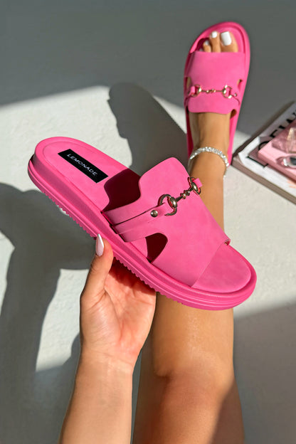 Comfort Heritage Sliders Hot Pink