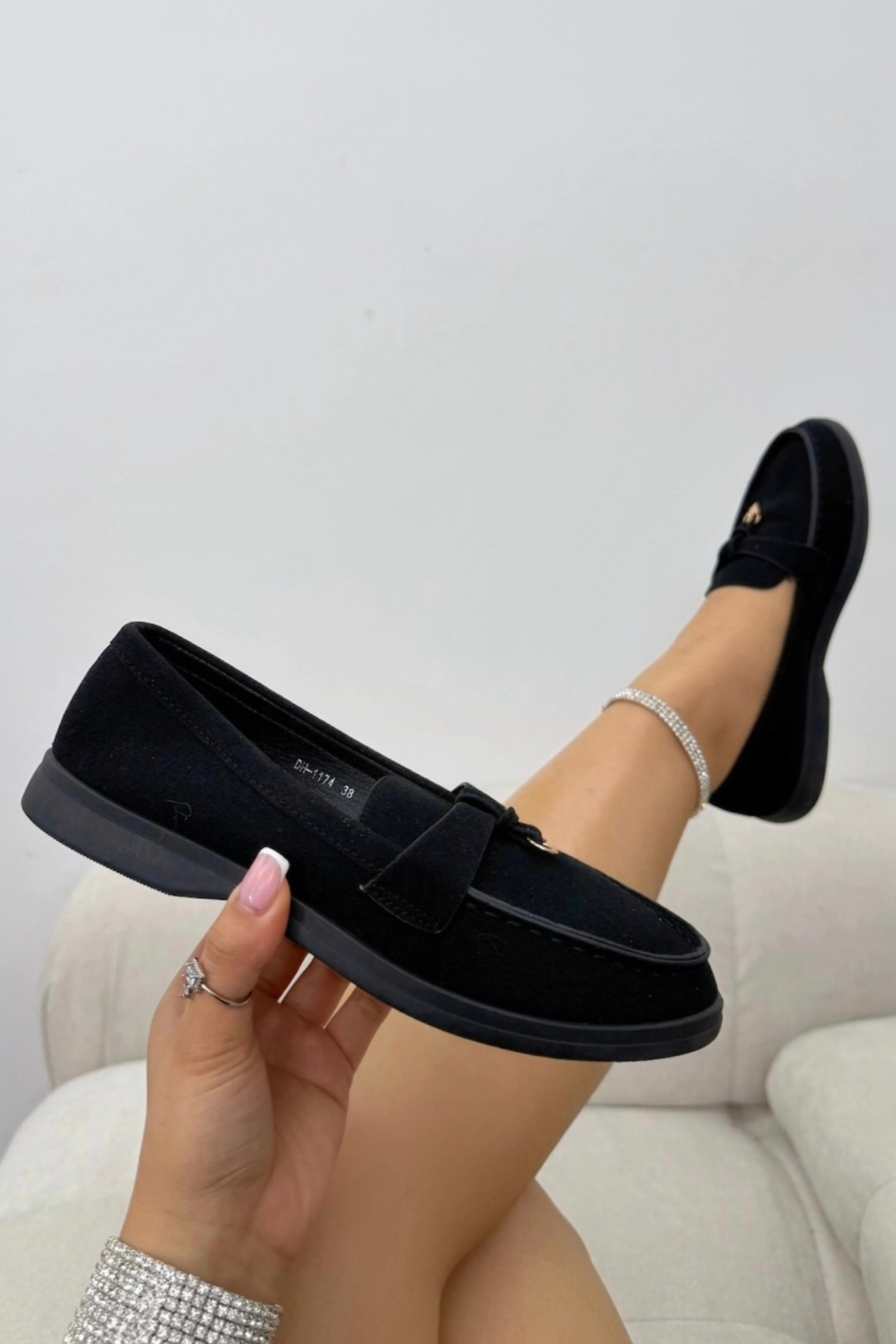 Velvet Crush Refined Ease Slip-On Loafers Black – lovelemonade uk