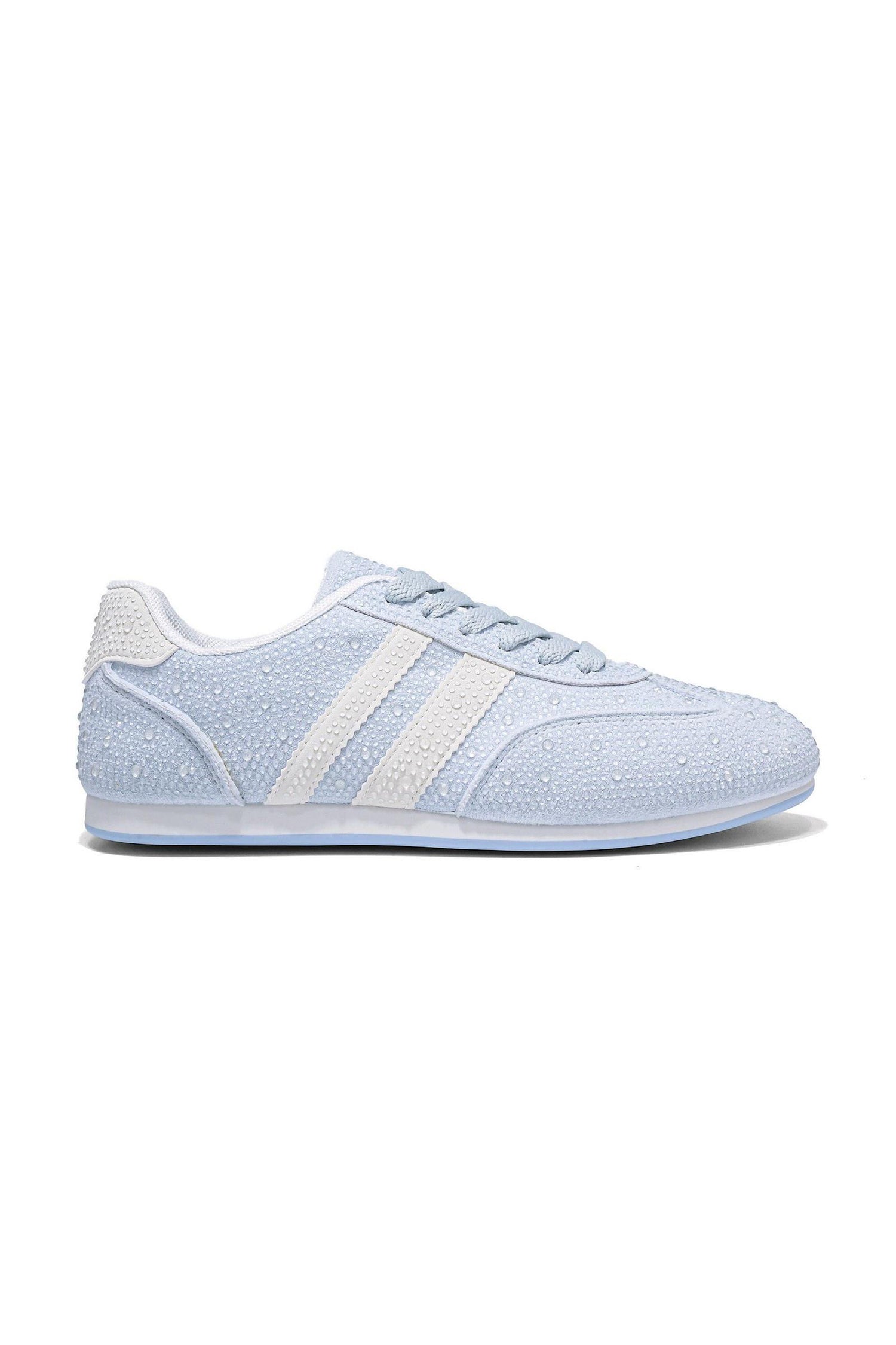 Crystal Dewdrop Lace-Up Trainers Blue