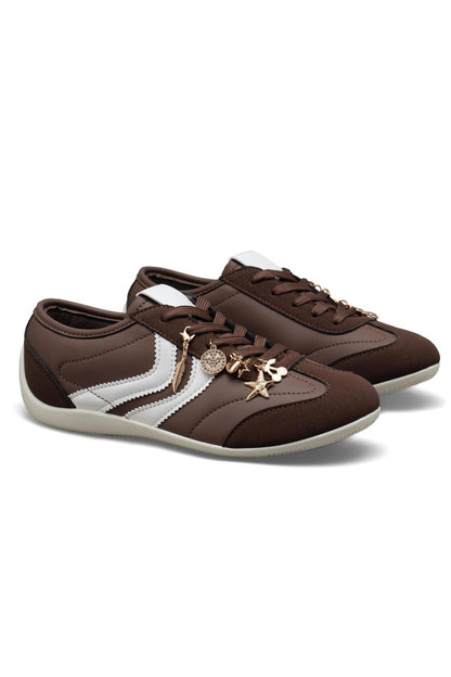 Sparkly Charm Horizon Trainers Brown