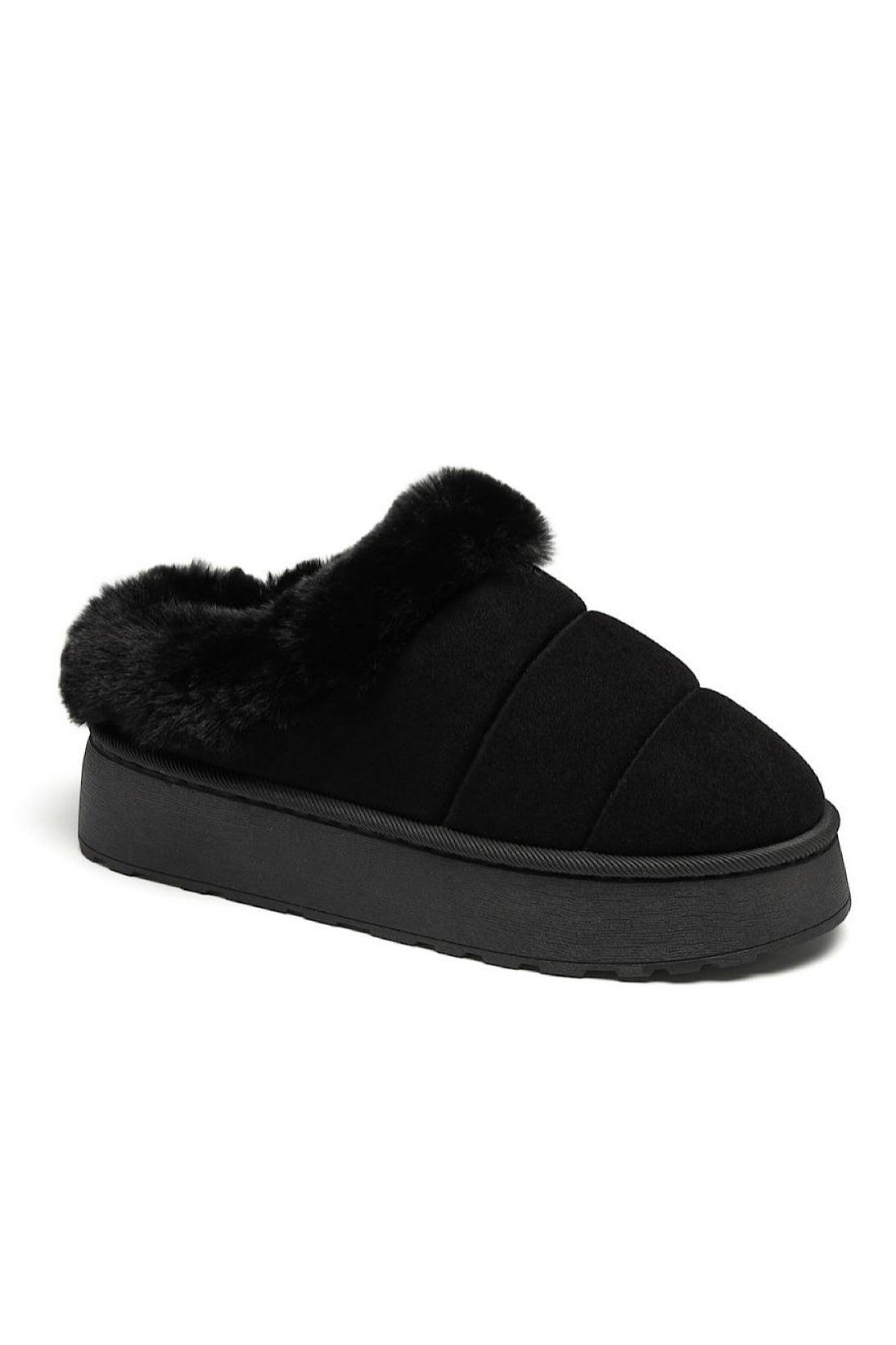 Crystal Trim Soft Touch Slippers Black