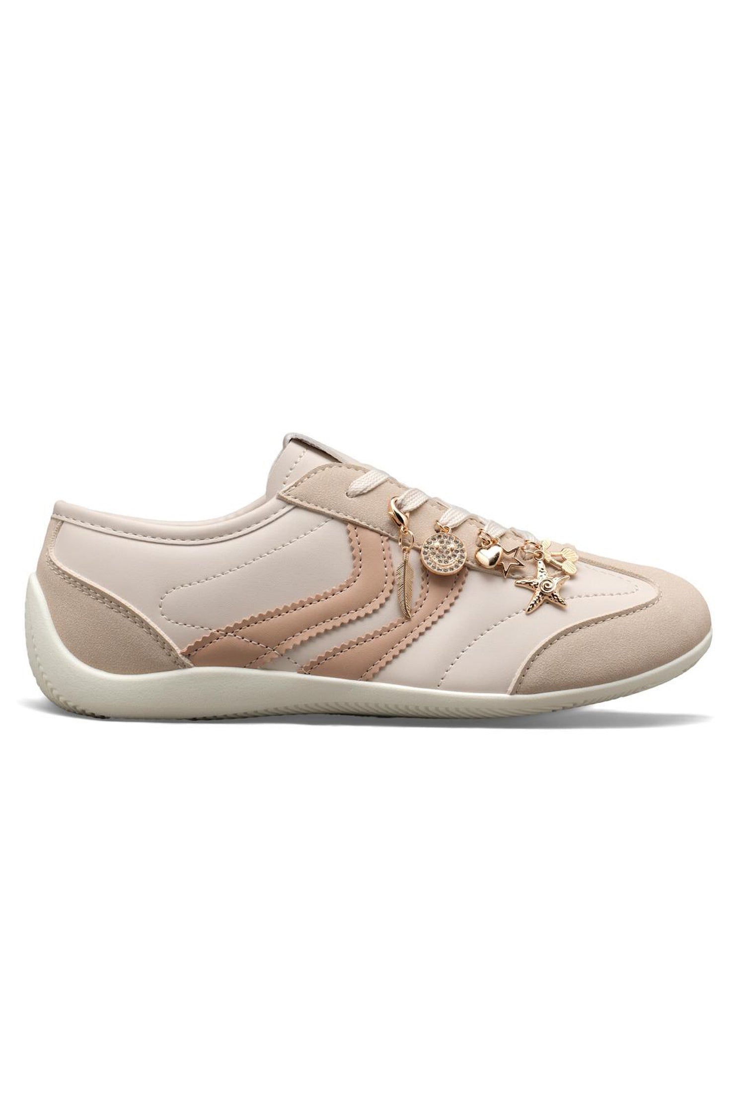 Sparkly Charm Horizon Trainers Nude