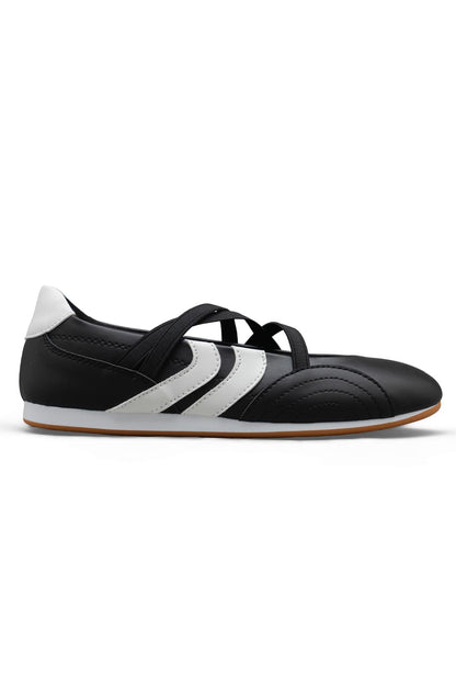 Comfort Mary Jane Asymmetric Strap Trainers Black