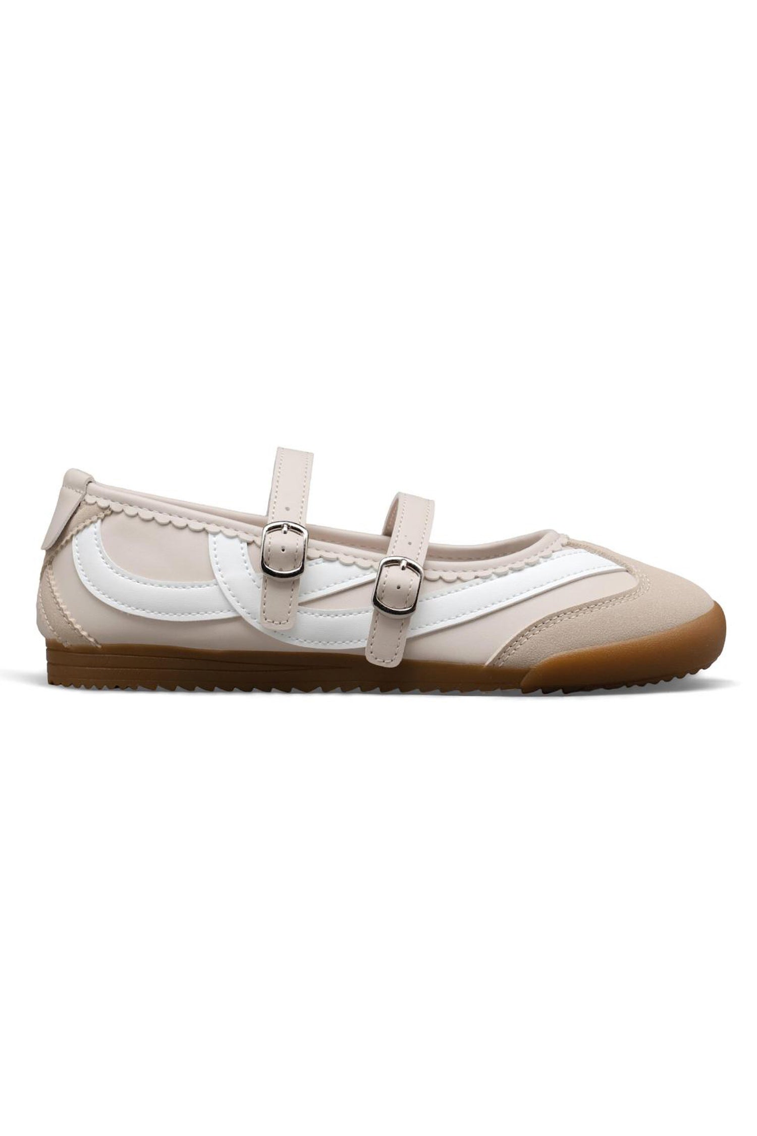 Comfort Mary Jane Eclipse Strap Trainers Nude