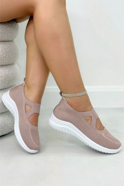 Comfort Knit Elastic AirWeave Trainers Pink