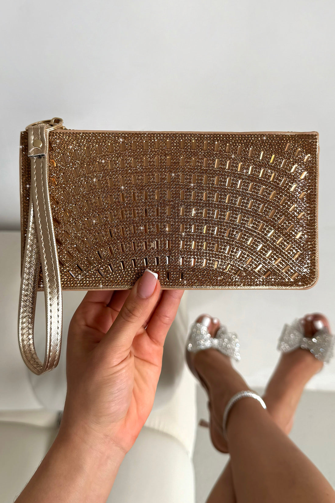 Crystal Disco Ball Clutch Purse Rose Gold featuring crystal Embellished Purse Clutch