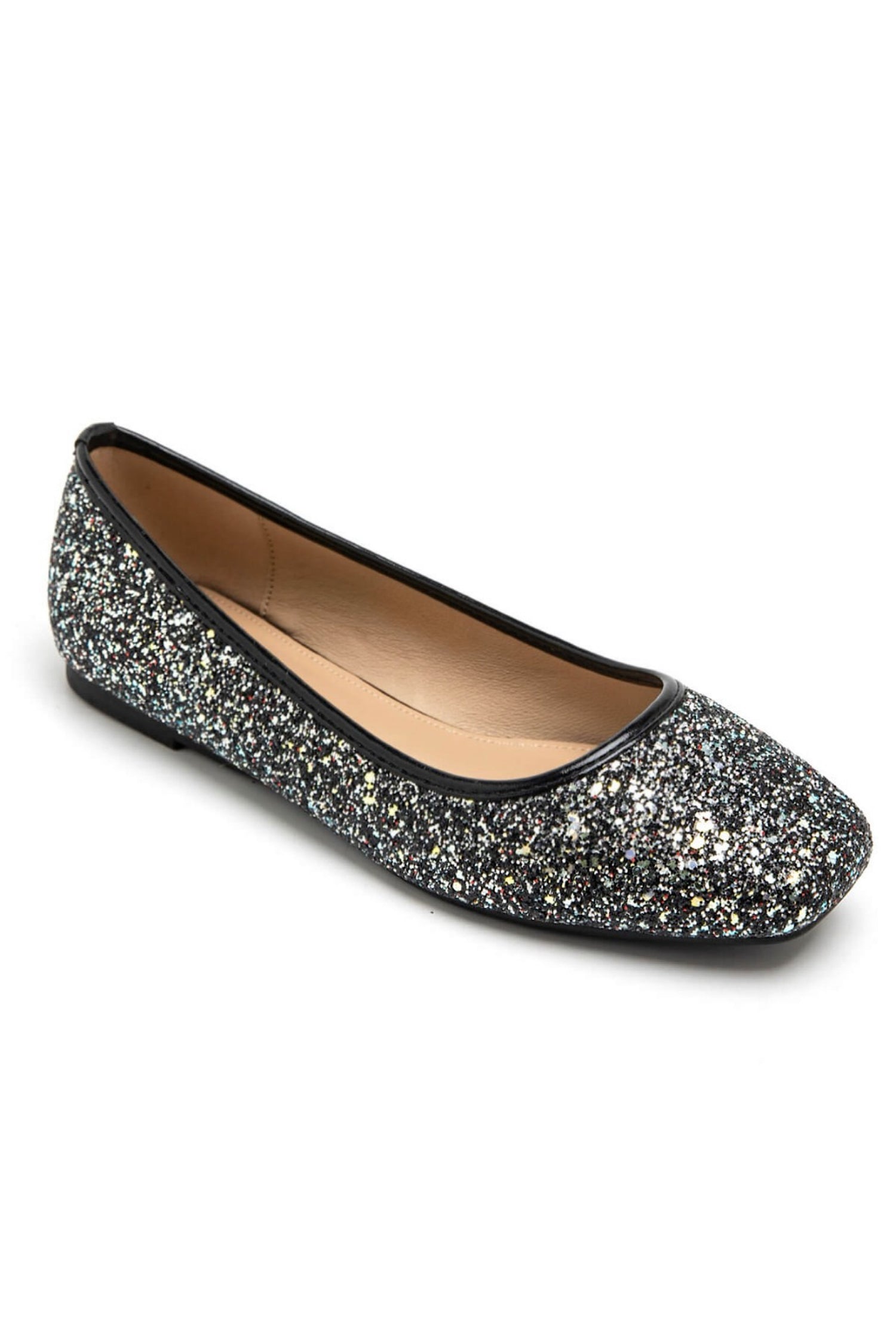 Sparkly Glitter Dolly Shoes Black