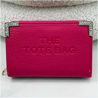 Sparkly Tote Bag Purse Hot Pink, drawing attention to zip detail