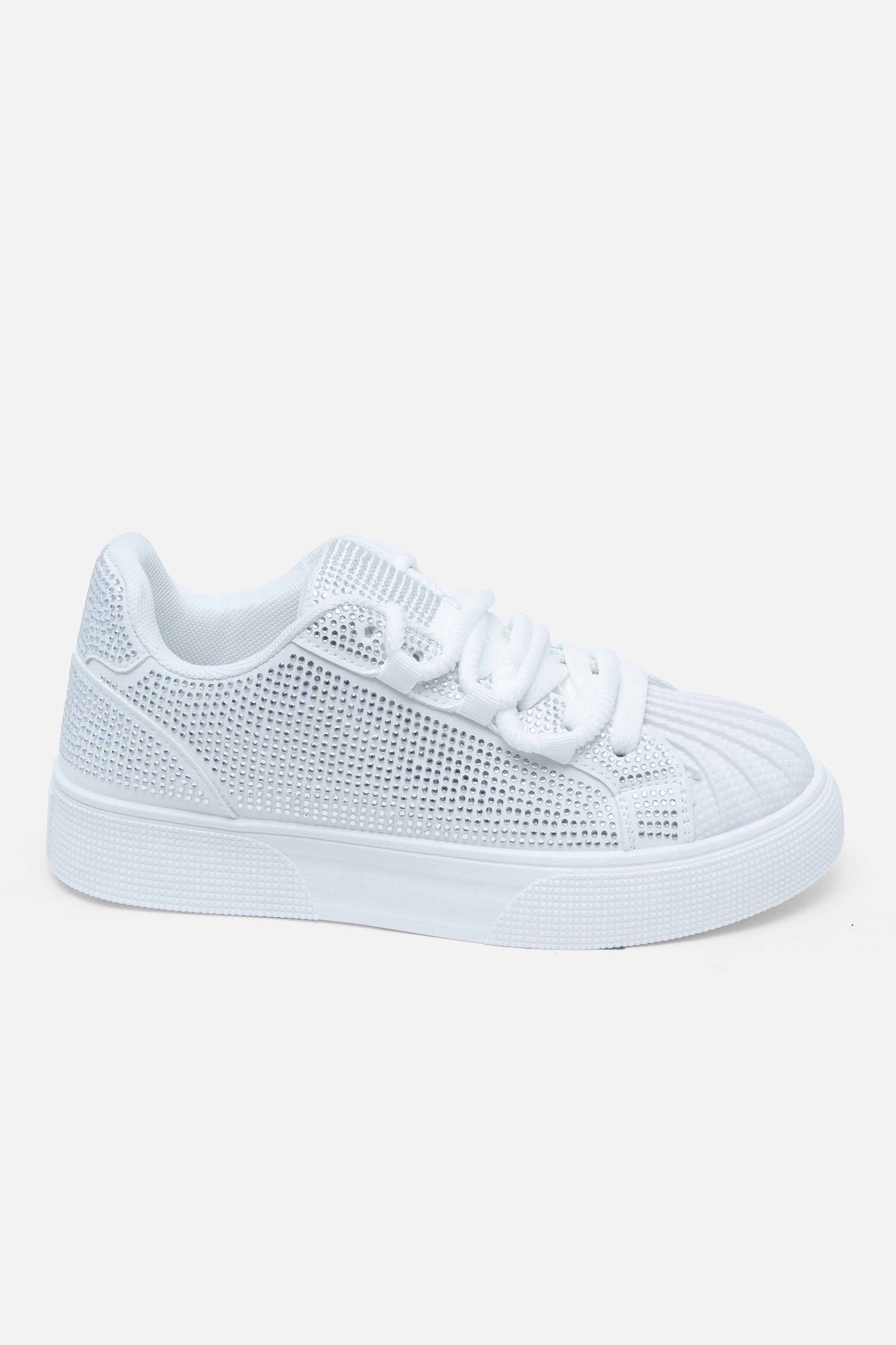 Sparkly Crystal Eternal Trainers White, featuring available in White &amp; Leopard