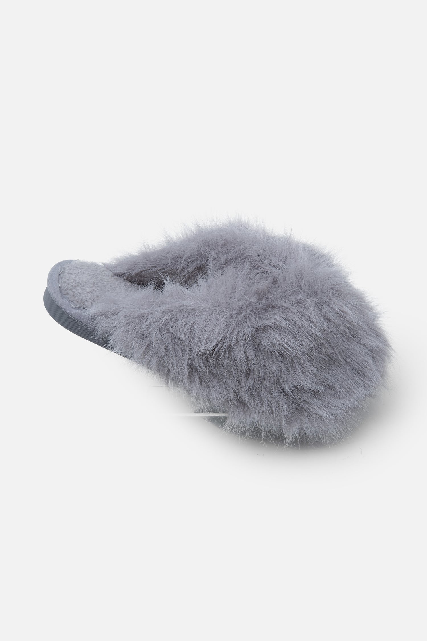Ultimate Cosy Fluffy Slippers Grey, featuring true to size