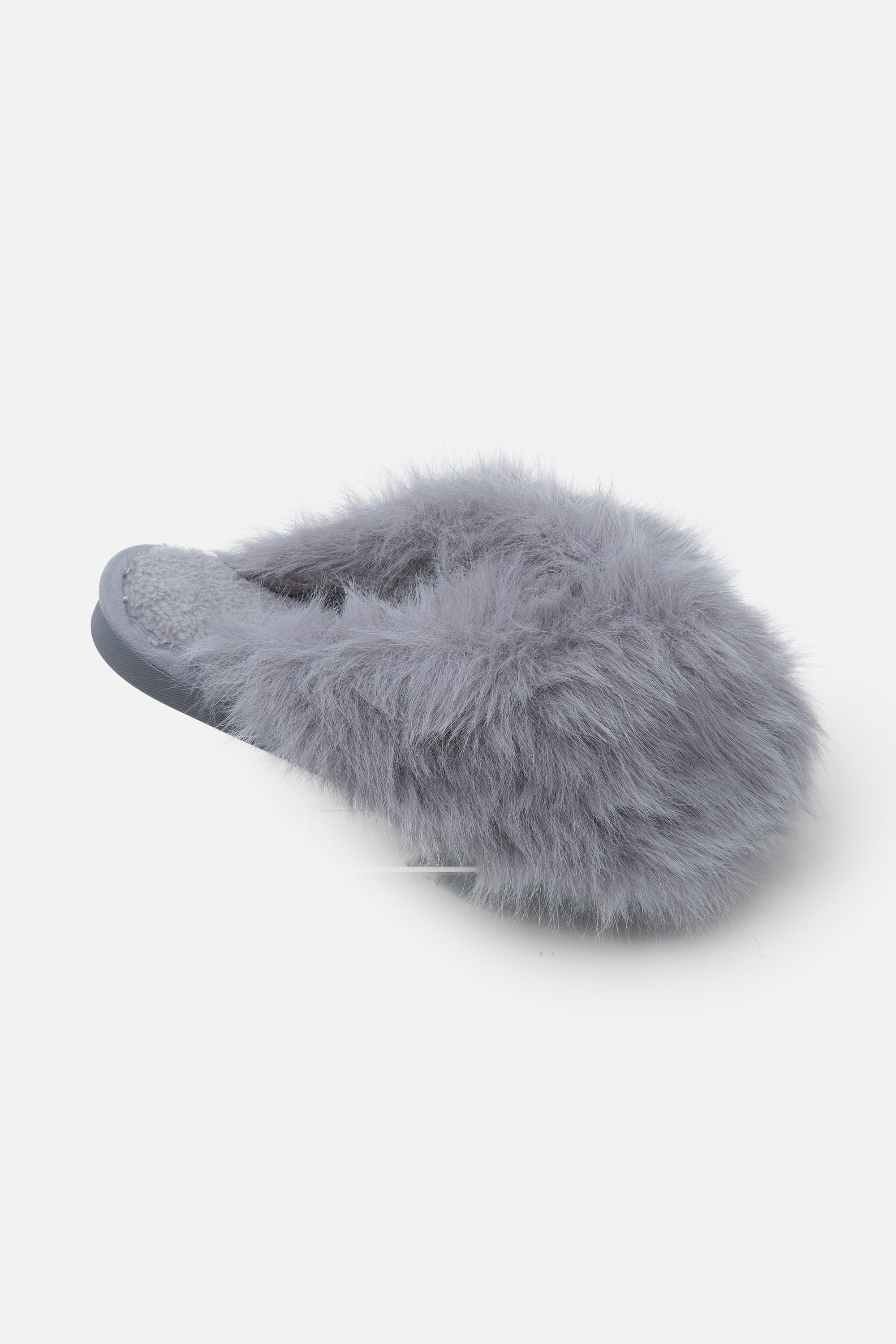 Ultimate Cosy Fluffy Slippers Grey, featuring true to size