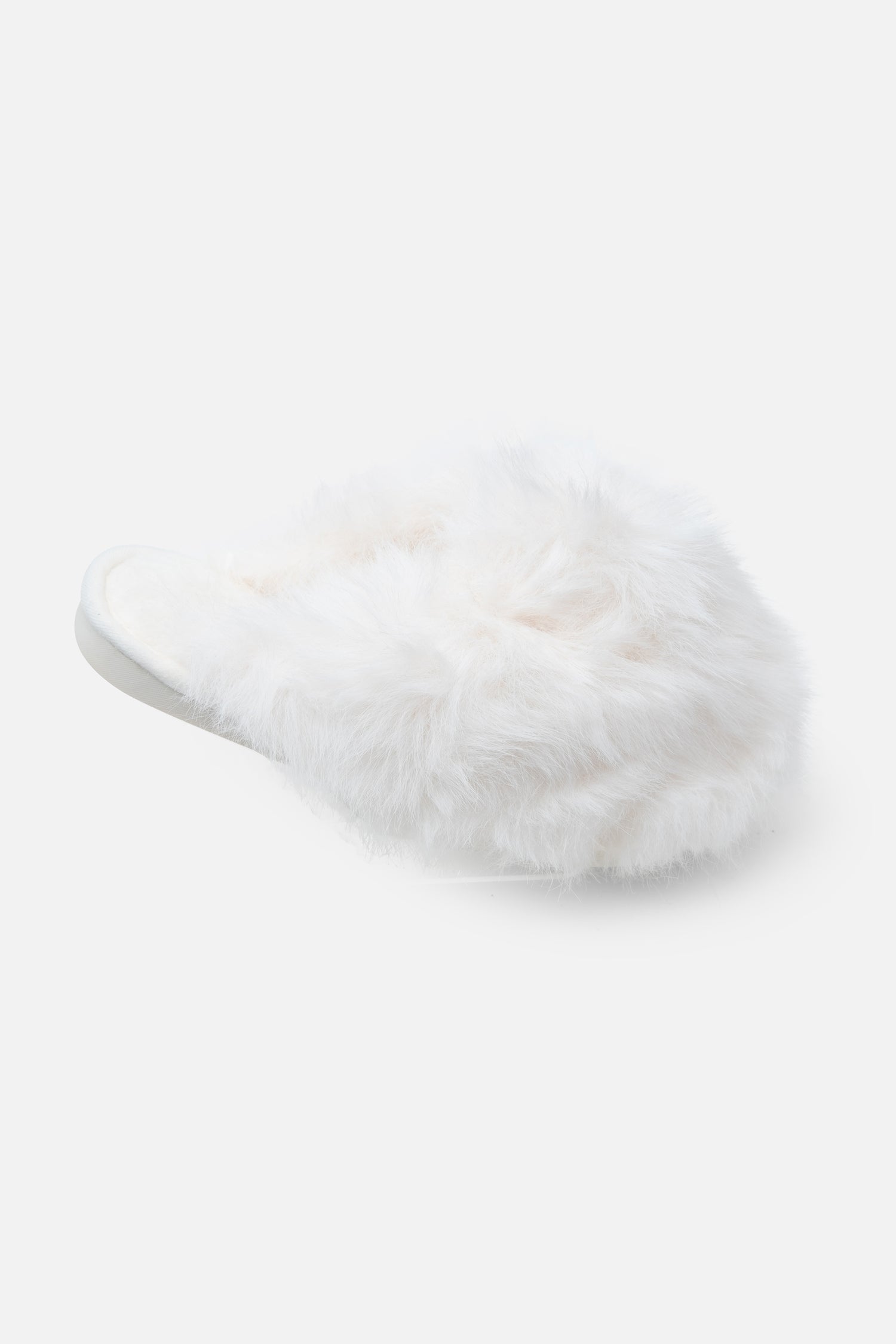 Ultimate Cosy Fluffy Slippers White, featuring faux Fur