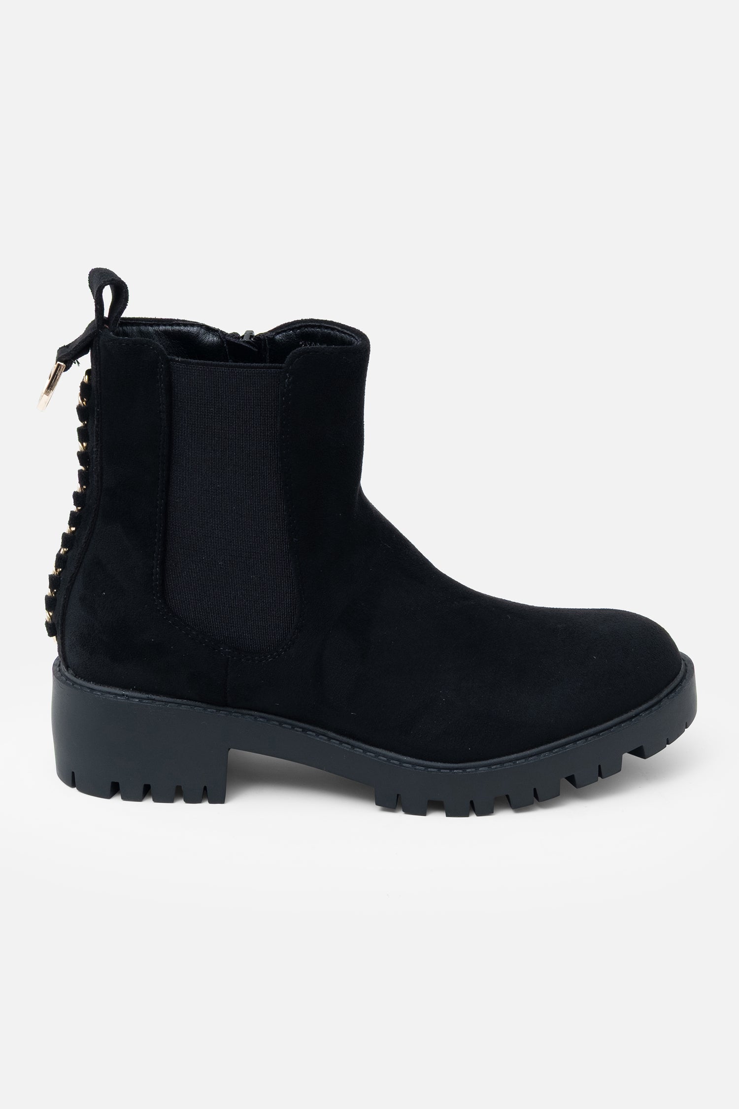 Sparkly Chainstorm Boots Black, focused on embellished Back