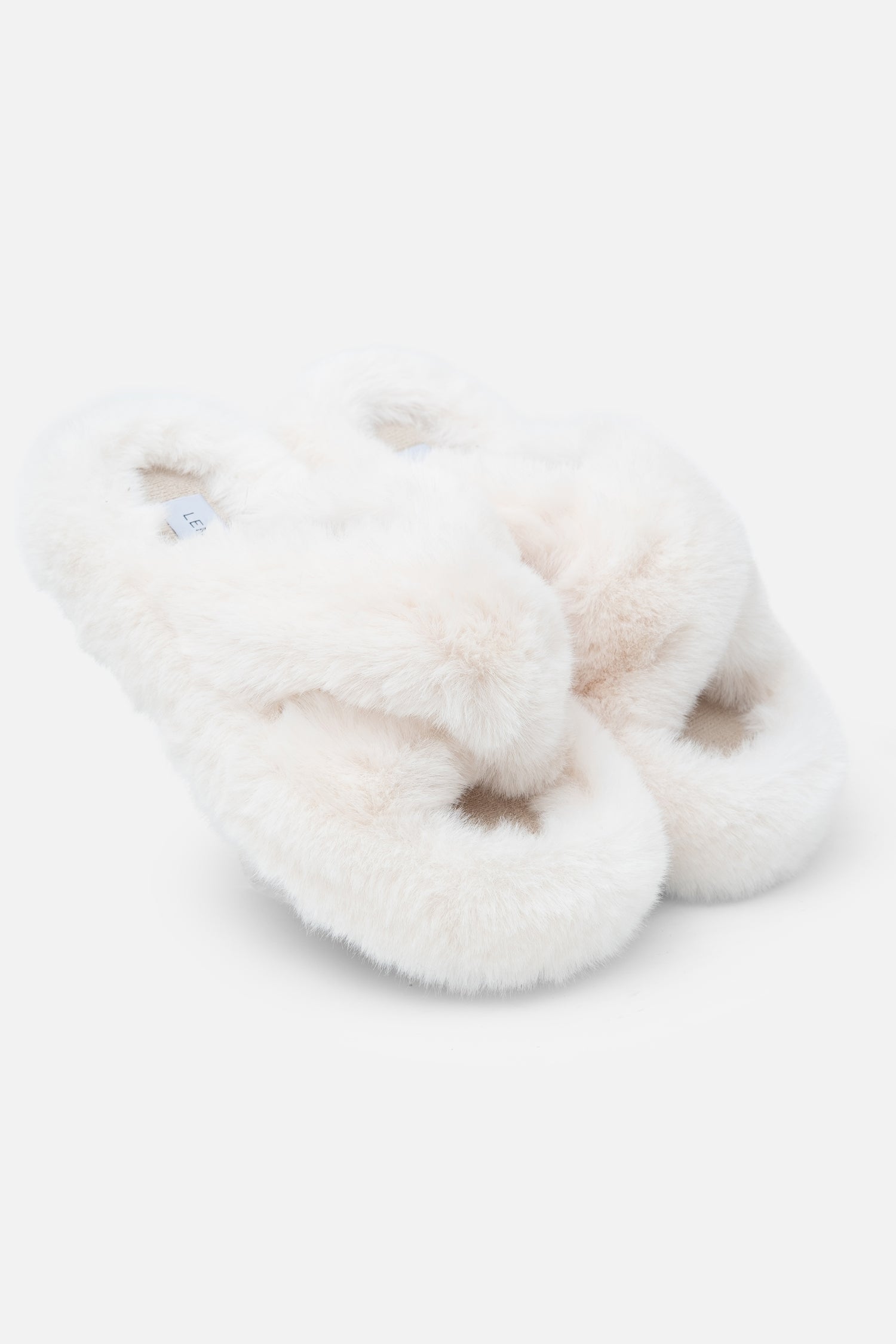 Plush Kiss Slipper Sliders Nude, featuring faux fur upper and lining for maximum comfort
