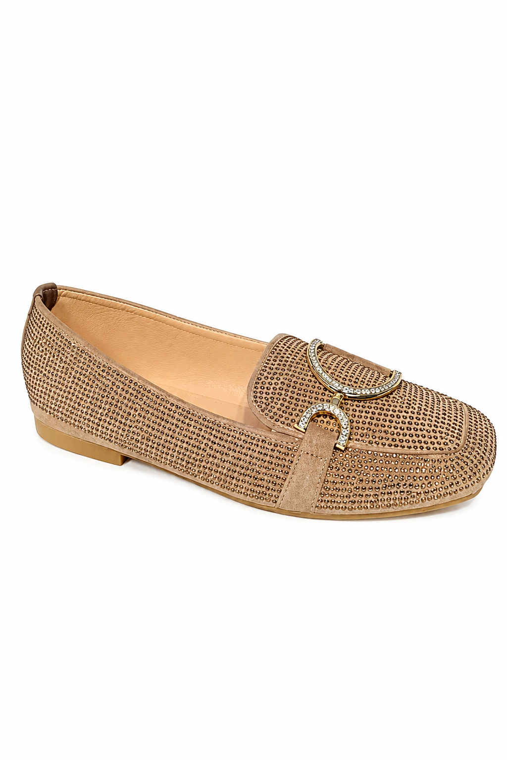 Crystal Imperial Suede Loafers Mocha